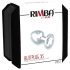 Rimba XS - Transparenter Stein, Metall Analplug (Silber)