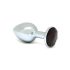 Rimba XS - Schwarzer Schmuck Anal Plug aus Metall (Silber)