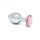 Rimba XS - Pinkstein, Metall Anal Plug (Silber)