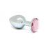 Rimba XS - Pinkstein, Metall Anal Plug (Silber)