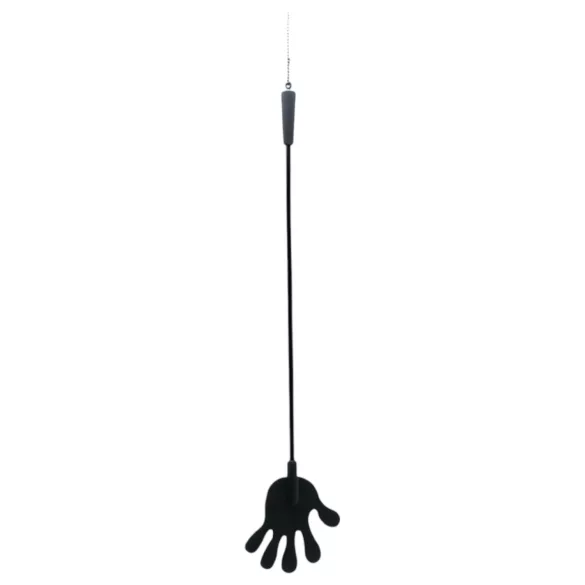 Rimba - Silikon-Reitgerte mit Händchen - 40cm (schwarz)