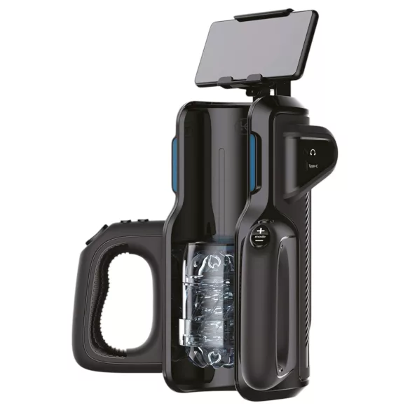 LETEN SM 500 - Auf- und Ab-Wichser mit Handyhalter (schwarz)