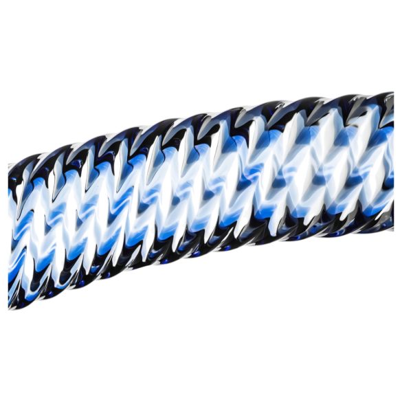 Gildo Glass Nr. 5 - Spiralglasdildo (transparent-blau)