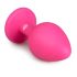 Easytoys Diamond - Analplug mit weißen Steinen (mittel) - Rosa