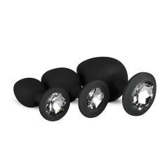 Easytoys Diamond - Analplug-Set (Schwarz)