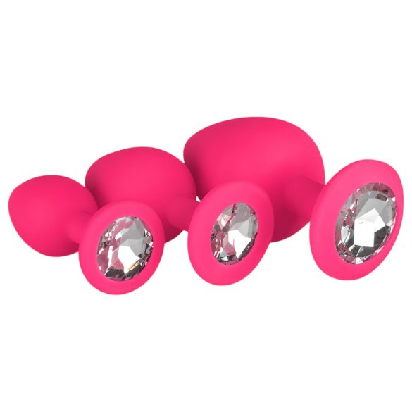 Easytoys Diamond - Analplug-Set (Rosa)