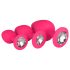 Easytoys Diamond - Analplug-Set (Rosa)
