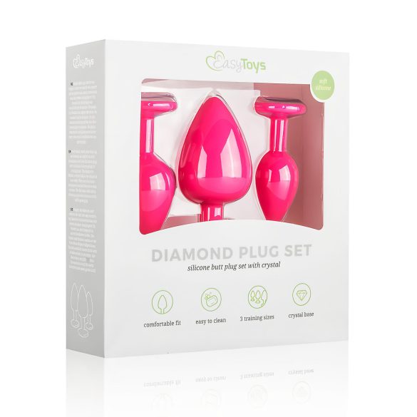 Easytoys Diamond - Analplug-Set (pink)
