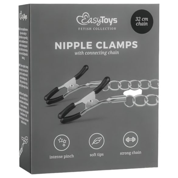 EasyToys - Brustwarzenklemmen mit Kette (1 Paar)