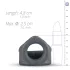Boners 2in1 - Penis- & Hodentrachenring (grau)