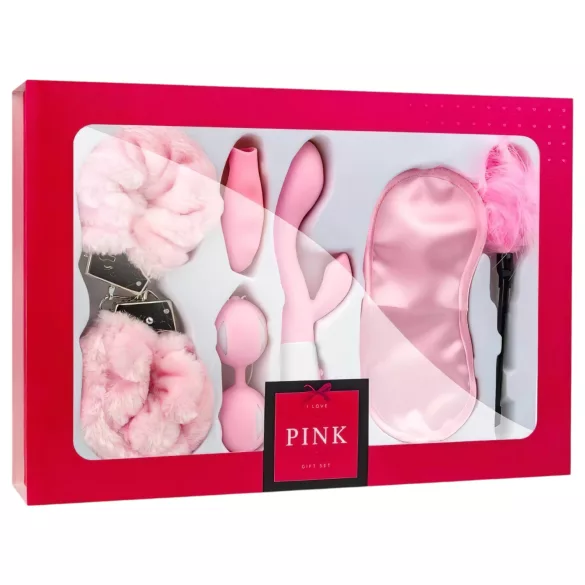 LoveBoxxx I love Pink - Vibrating Bondage Set (6-teilig) - Pink