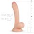 Real Fantasy Vince - natürliches Dildo mit Vorhaut und Hoden - 19,5 cm