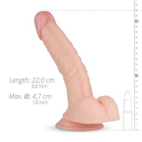 Real Fantasy Derek - lebensechter Dildo mit Hoden - 22cm (natur)