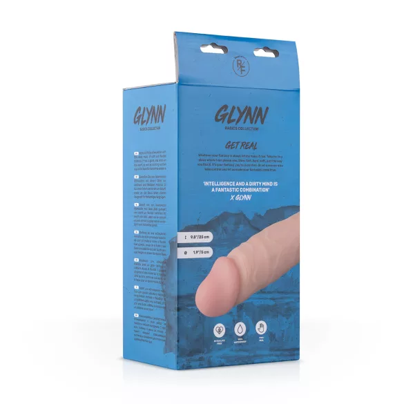 Real Fantasy Glynn – realistischer Dildo mit Hoden - 25 cm (natur)