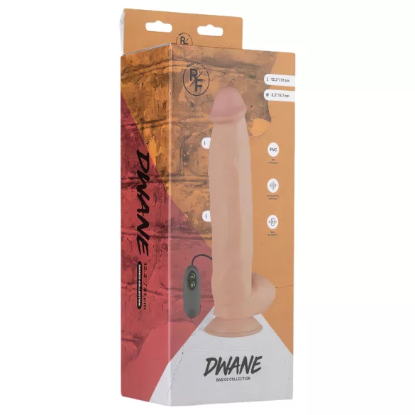 Real Fantasy Dwane - Akku Vibrator - 31cm (naturell)