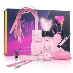   Geheime Lusttruhe - Fortgeschrittenes BDSM-Set - 14-teilig (Rosa)