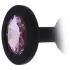 All time Favorites - Silikon Analplug mit lila Stein (schwarz)