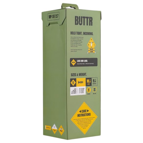 BUTTR 10 Punder - großer Saugnapf-Dildo (schwarz)