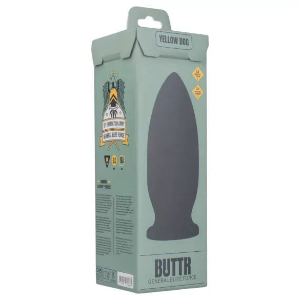 BUTTR Yellow Dog - Saugnapf-Dildo (schwarz)