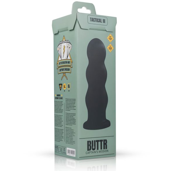 BUTTR Tactical III - Saugnapf-Dildo (schwarz)