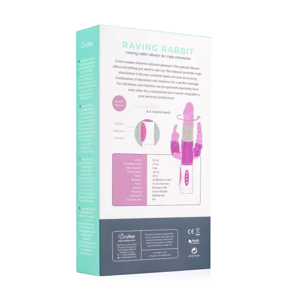 Easytoys Raving Rabbit - 3-armiger Vibrator (pink)
