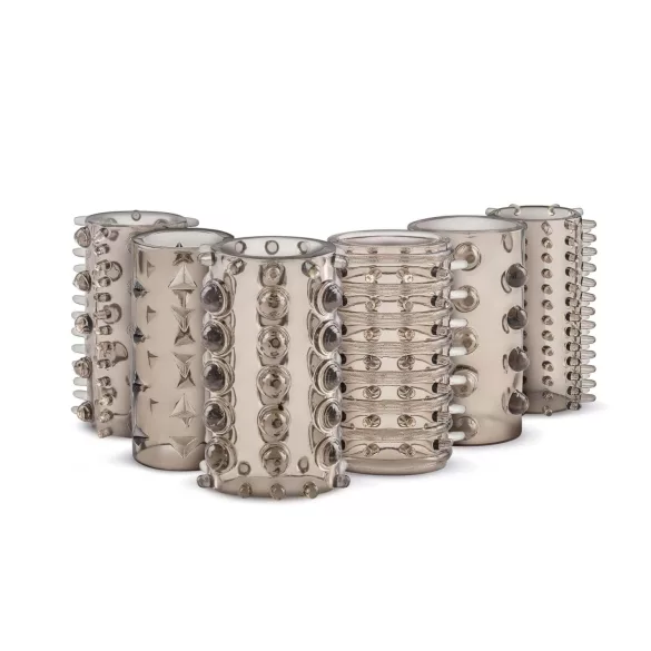 Easytoys Penis Sleeve - Penismanschetten Set - Grau (6 Stk)