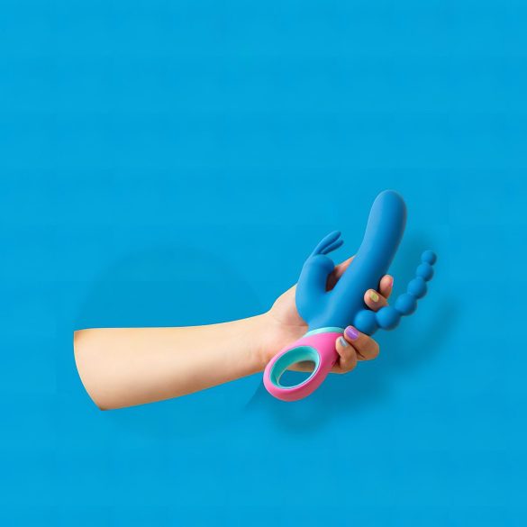 PMV20 Vice Double - Drehbarer, dreifacher Vibrator (blau)