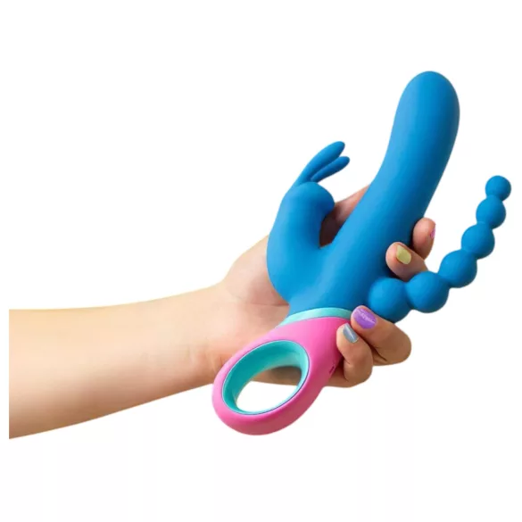 PMV20 Vice Double - Drehbarer, dreifacher Vibrator (blau)