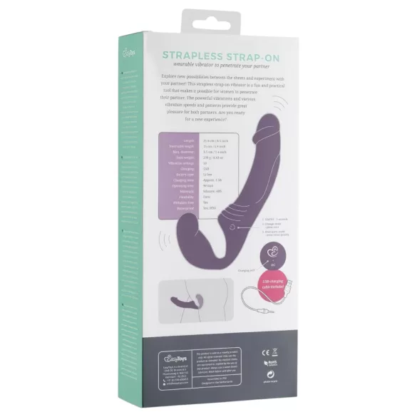 Easytoys - Akkubetriebener, kabelloser Strap-On-Vibrator (Lila)
