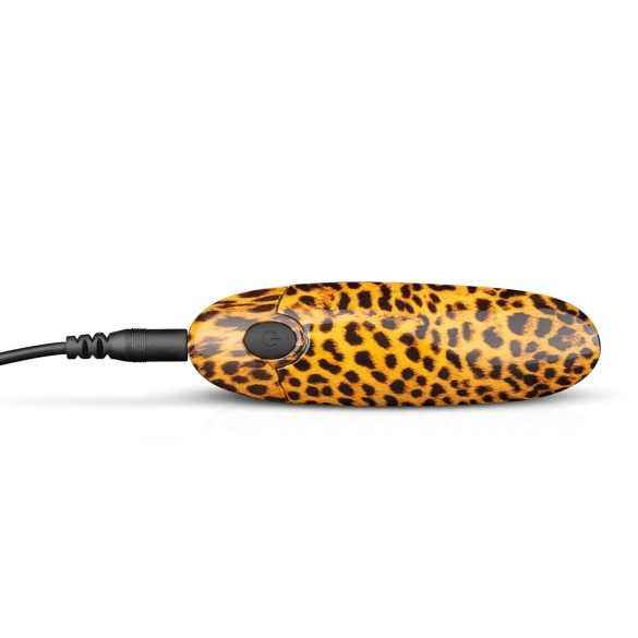 Panthra Asha - Akku Lippenstiftvibrator (Leopard-Schwarz)