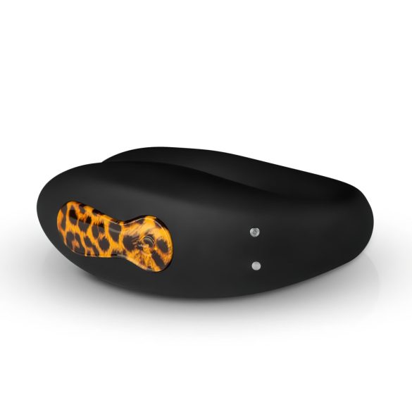 Panthra Zuna - wasserdichter Paarvibrator, USB (Leopard-Schwarz)