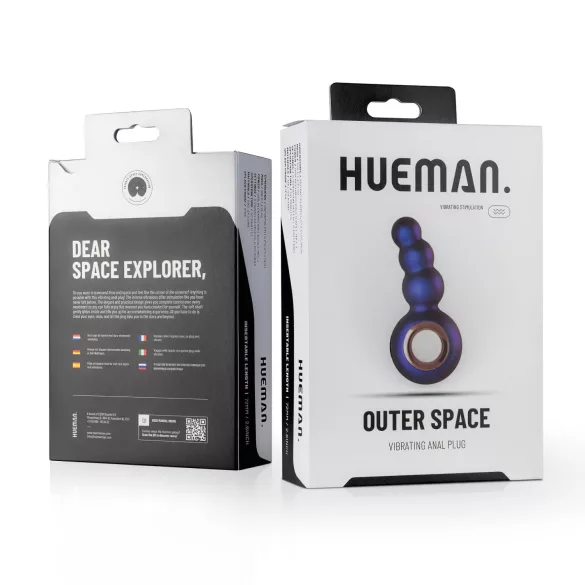 Hueman Outer Space - Wiederaufladbarer Perlen-Analdildo (Lila)