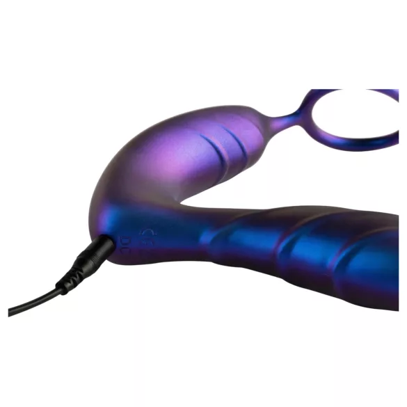 Hueman Black Hole - Analvibrator mit Funkfernbedienung und Penisring (lila)