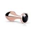 Rosy Gold Analplug mit schwarzem Edelstein (Roségold)