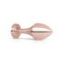 Rosy Gold Analplug mit schwarzem Edelstein (Roségold)