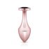 Rosy Gold Analplug mit schwarzem Edelstein (Roségold)