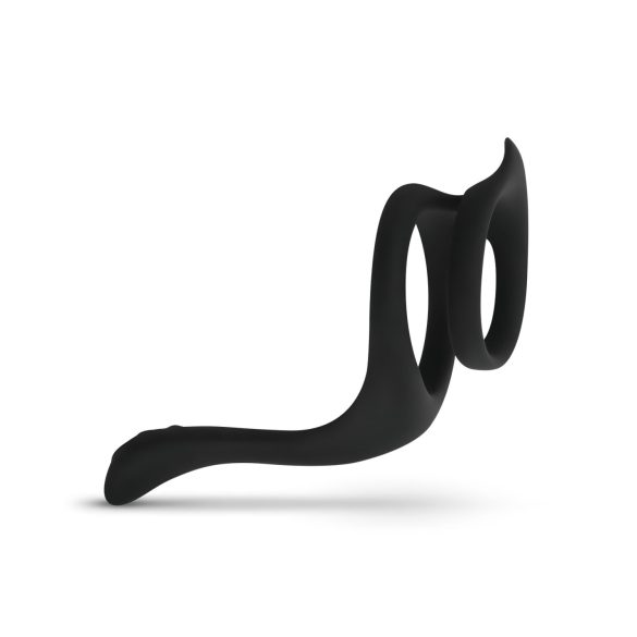 Easytoys Pleasure Ring - Flexibler Penis- und Hodenring (schwarz)