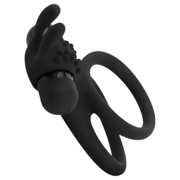 Easytoys Share Ring - vibrierender Penis- und Hodenring (schwarz)