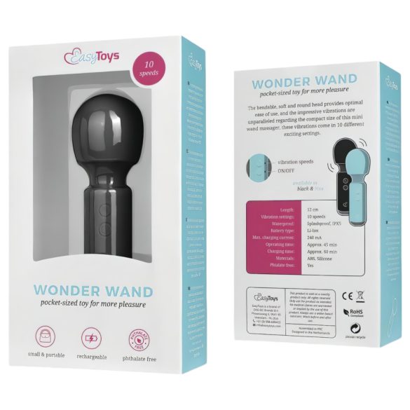 Easytoys Wonder Wand - Akku Mini-Massage-Vibrator (schwarz)