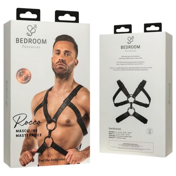 Bedroom Fantasies Rocco - Körperharness Oberteil (schwarz) - S-XL