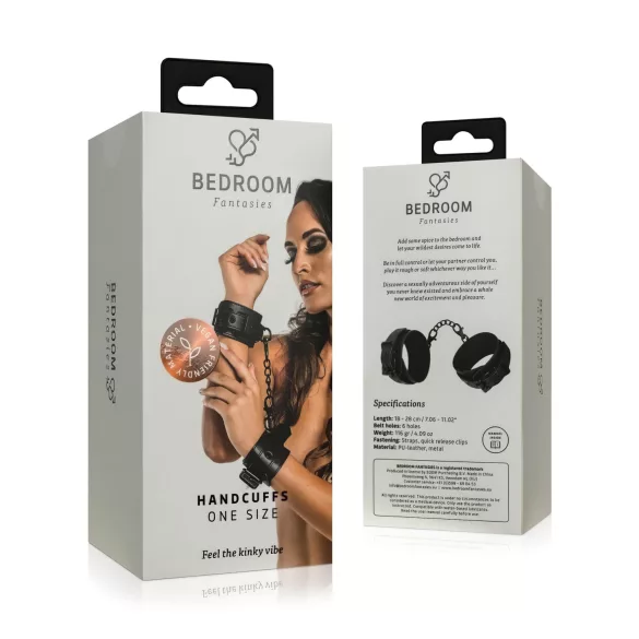 Bedroom Fantasies - Handfessel mit Kette (schwarz)