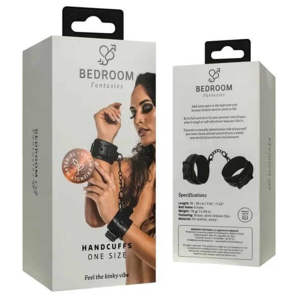 Bedroom Fantasies - Handfessel mit Kette (schwarz)