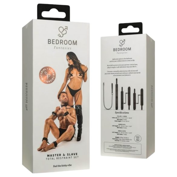 Schlafzimmerträume - 4-teiliges Bondage-Set (schwarz)