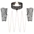 Rosy Gold - Halsband & Handfesseln (schwarz)