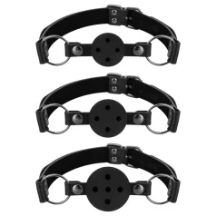 Bedroom Fantasies - Mundknebel Set - 3 Stk (schwarz)