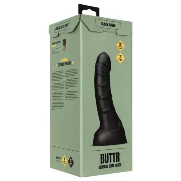 BUTTR Black Hawk - lebensechter Anal-Dildo (schwarz)