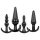 EasyToys - 4-teiliges Anal Plug Set (Schwarz)