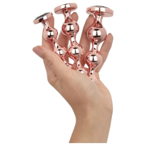 Rosy Gold - Analdildo-Set (roségold)