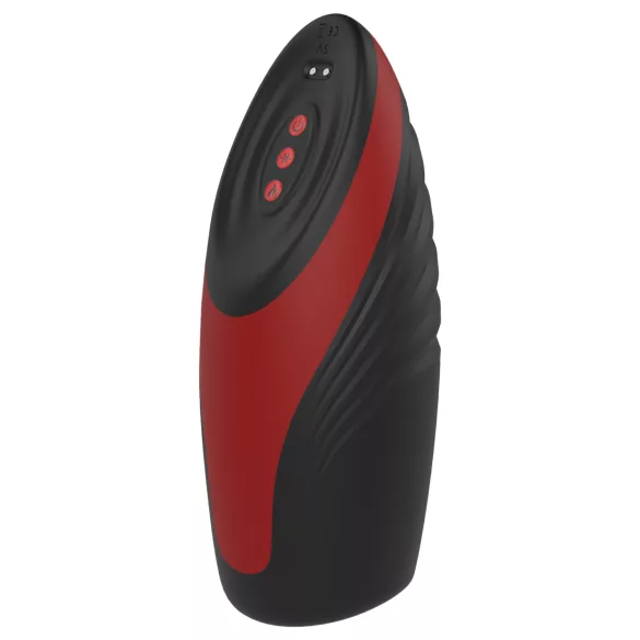 Dreamtoys Essentials - saugender, vibrierender Masturbator (schwarz)