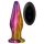 Glamour Glass - Farbiger, spitz zulaufender Glas-Analvibrator mit Radiofunktion